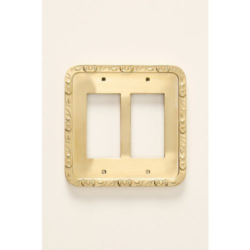Floral Border Switch Plate - Double Rocker