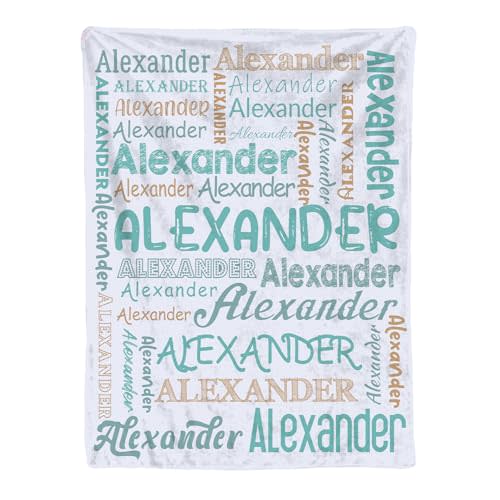 Diyrap Personalized Custom Baby Blanket with Name, Baby Blankets for Boys or Girls for Newborn