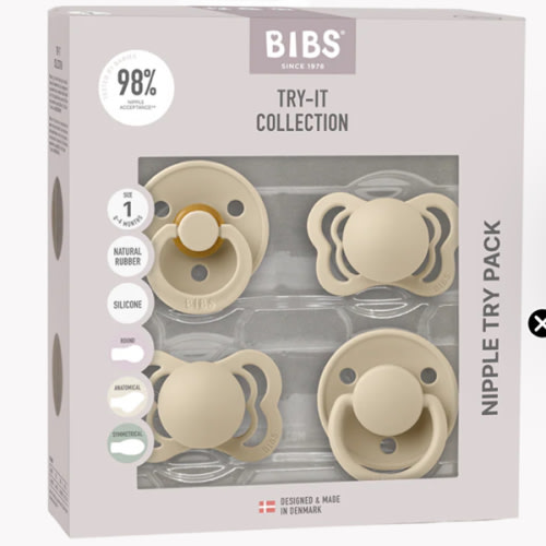 BIBS New Baby Try-It Collection - Vanilla Pacifiers – Bibsworld store US