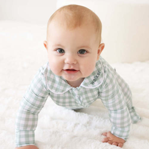 Peter Pan Collar Zipper Footie