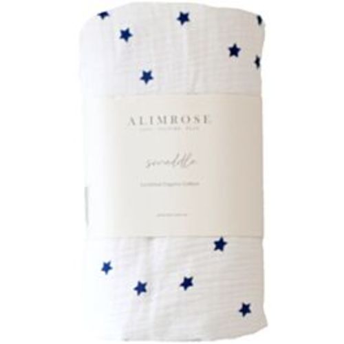 Alimrose Organic Muslin Swaddle - Navy Stars