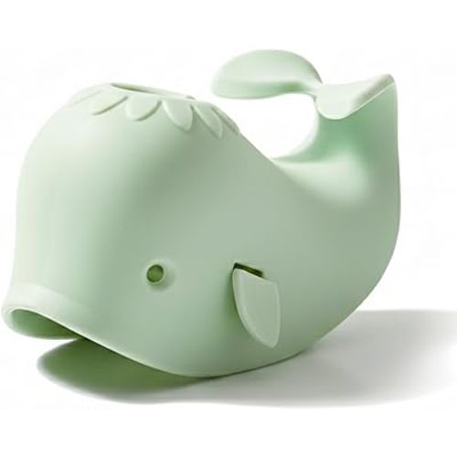Bath Spout Cover for Bathtub - Protects Baby from Bumping Head During Bathing Time Baby Faucet Cover Universal Faucet Protective Cover Whale Design (Sage Green)