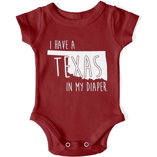 In My Diaper I Have A Texas - Oklahoma Rival Sports Fans Baby One Piece