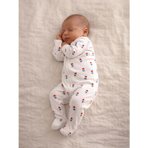 Popsicle / Organic Pointelle 2-Way Zip Footie