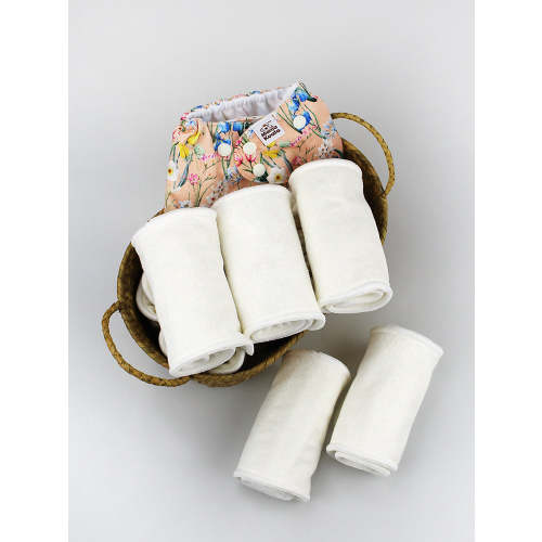 5-Layer Bamboo Cloth Diaper Insert NO Snaps- Heavy Wetters Solution – Mama Koala