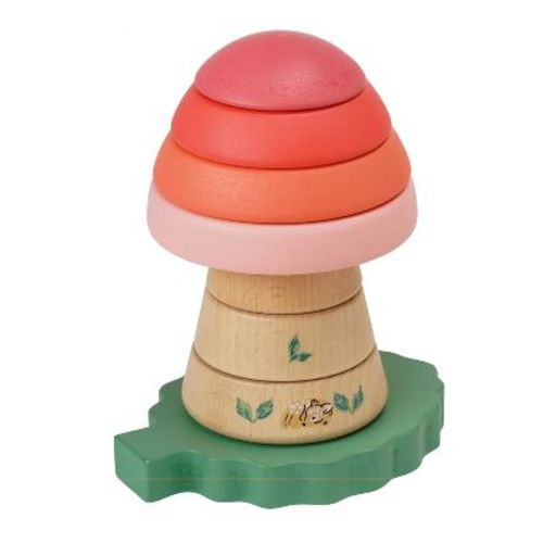 Manhattan Toy Folklore Fun-gi Magnetic Wooden Toadstool Shaped Stacking Toy for Babies 9 Months and Up
