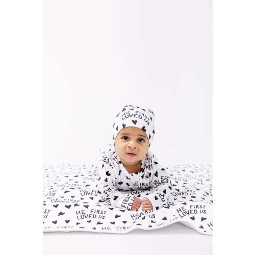 He First Loved Us PJ Footed Onesie Cotton – Holy Pals