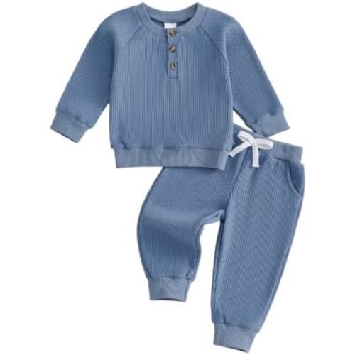 MERSARIPHY Toddler Baby Boy Fall Winter Outfits Sweatshirt Pant Clothes Set