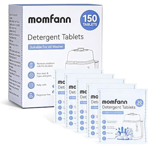 150 Professional Deep Cleaning Detergent Tablets for All Baby Bottle Washers, Washer Tablets for Bottle Washer and Sterilizer and Dryer, Easy to Use