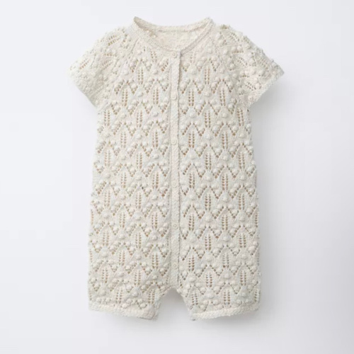 OPENWORK KNIT JUMPSUIT - Light beige | ZARA United States