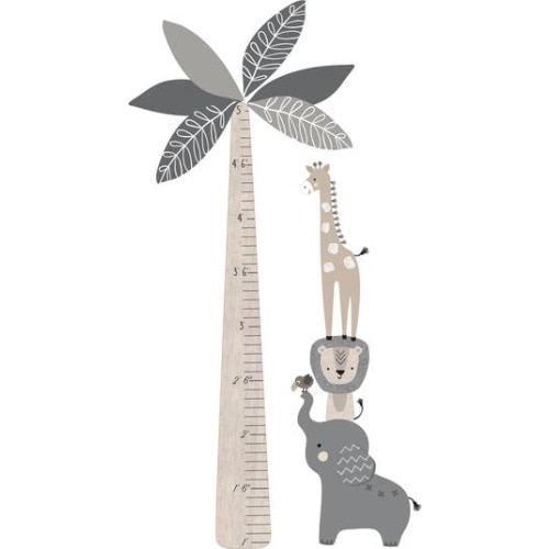 Jungle Safari Tree with Animals Kids Growth Chart Wall Decals