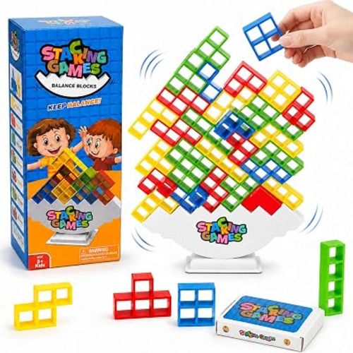 48 Blocks Balance Stack Game, Tower Stack Challange Board Games