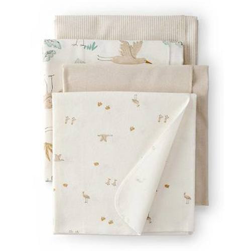 Baby Carter's 4-Pack Stork Print Receiving Blankets