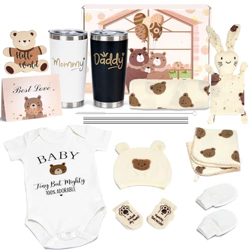 16pcs Gender Reveal Gift, Baby Shower Gifts and Pregnancy Gift for New Parents, New Mom Care Package, First Time Moms Gift Box, New Mom Gift for Expecting Mom, Baby Welcome Box, Newborn Gift Set