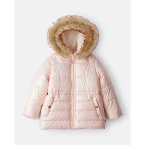 Toddler Girl Hooded Heavyweight Winter Jacket - Pink - Carter's | Carter's