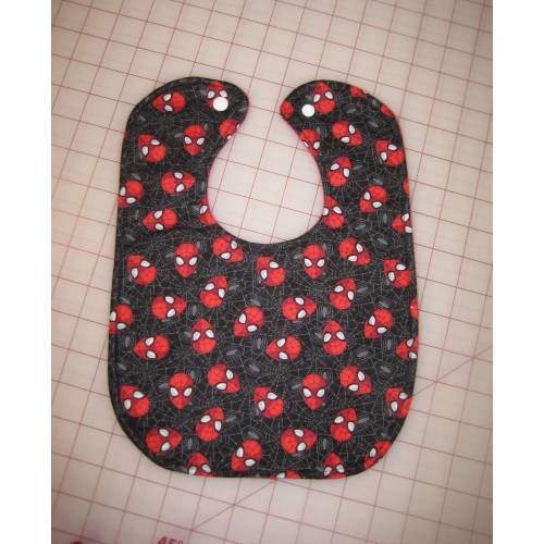 Baby Bib, Black and Red Spiderman Bib