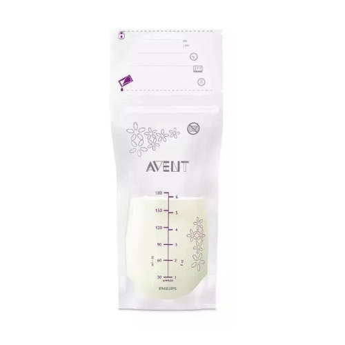 Avent - 50Ct Breast Milk Storage Bags, 6Oz/180Ml