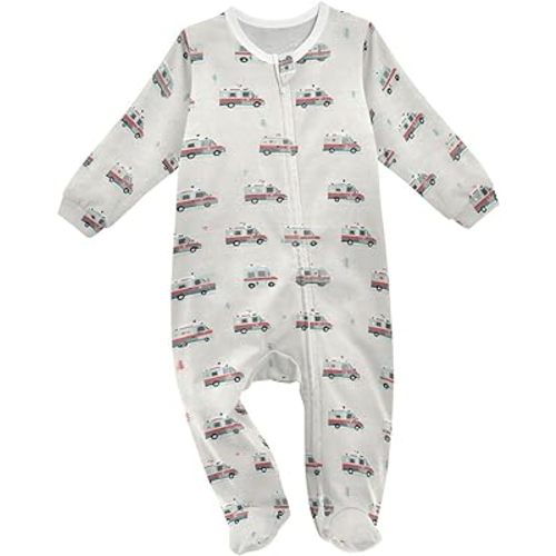 Dussdil Baby One-Piece Footies Newborn Rompers Pajamas Cotton Footed Pjs for Sleep Play Boys Girls