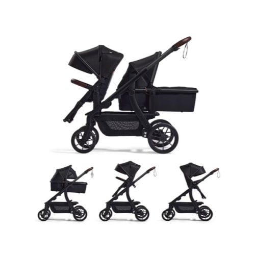 Momcozy ChangeGo Baby Stroller, Convertible Single-to-Double-to-Wagon Stroller with 23 Configurations, Bassinet, Seat Included, Large PU Wheels, All-Wheel Suspension ＆ Extendable UPF50+ Canopy