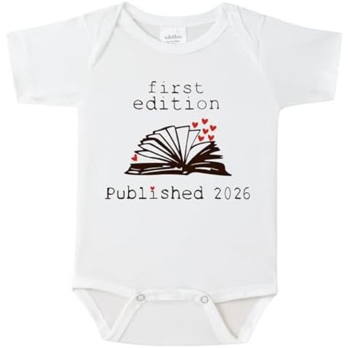 First Edition 2026 Baby Onesie, 0-3month Pregnancy Announcement Onesie, Baby Coming 2026 Announcement Bodysuits