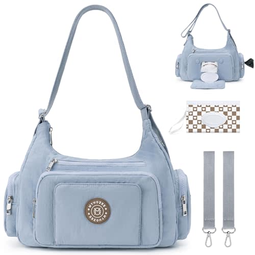 Puffer Crossbody Bags for Women Mom Large Diaper Bag Purse with Wipes & Trash Dispenser Cross Body Purses Messenger Bags | Wipes Dispenser