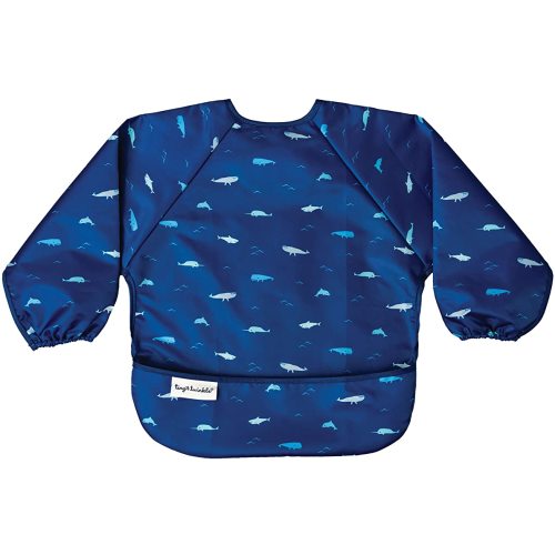 Tiny Twinkle Mess-Proof Full Sleeved Bib - Tug-Proof Closure, Waterproof Smock, Baby Toddler Bib