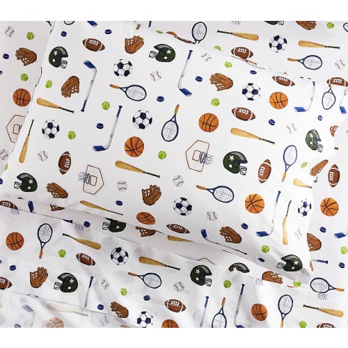 Twin All-Star Sports Organic Cotton Sheet Set