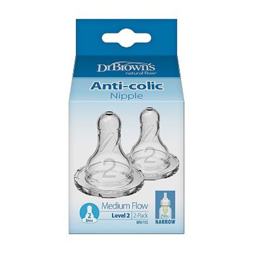Dr. Brown's Natural Flow 2-pk. Level 2 Standard Nipples