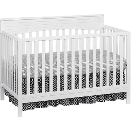 Oxford Baby Harper 4-in-1 Convertible Crib, Snow White, GreenGuard Gold Certified
