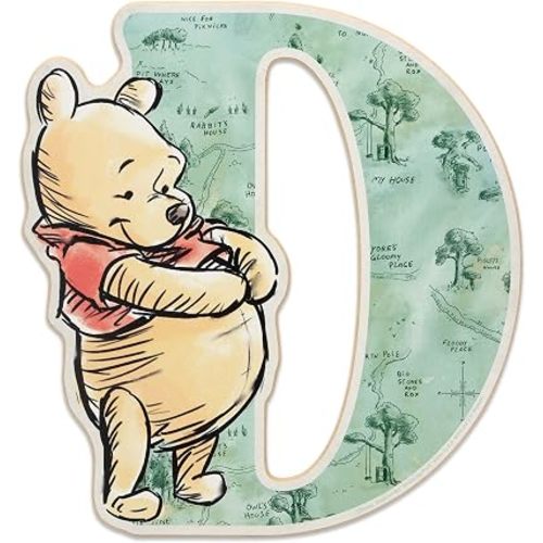 Disney Winnie the Pooh Letter H Wood Wall Decor - Adorable Tigger Alphabet Initial for Nursery