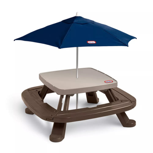 Little Tikes Fold 'N Store Picnic Table with Market Umbrella
