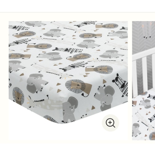 Jungle Safari Cotton Fitted Crib Sheet – Lambs & Ivy