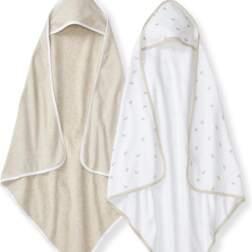 Amazon.com: Burt's Bees Baby Infant Hooded Towels, Unisex Bath Essentials, 2-Pack | Soft and absorbent knit terry 100% organic cotton baby hooded towel that is durable and soft, measures 29" x 29"