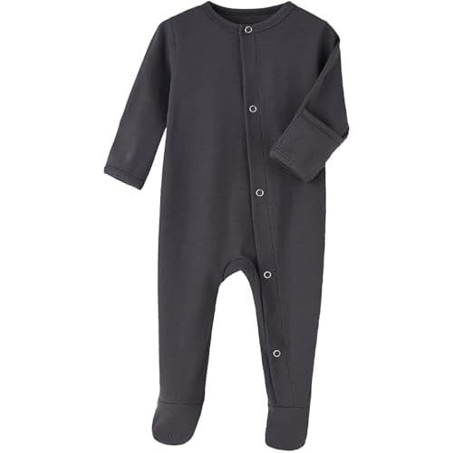 One-Piece Magnetic Button Jumpsuits Long Sleeved Warm Cotton Bodysuit Unisex Single-Breasted Clothing for 0-12 Months