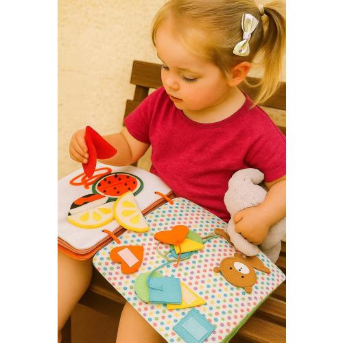3D Quiet Book Montessori Toy Busy Book, Felt Montessori Book, Activity Sensory Book, Kids-Baby Soft Book Toy, Early Education Busy Board