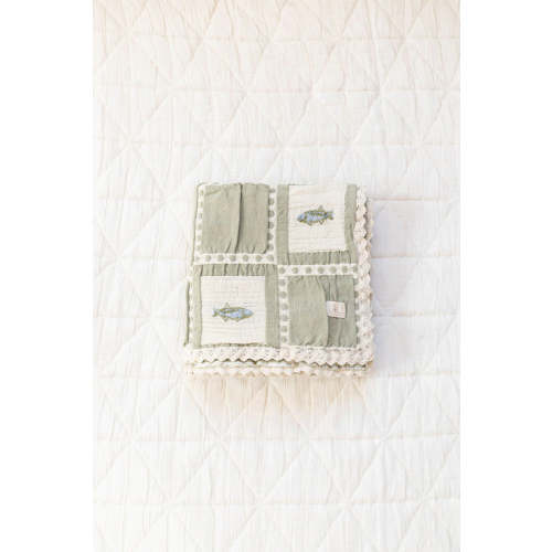 Pine + Pear co. Patchwork Blanket - Fish - New Grain - Patchwork Blanket - Fish - New Grain
