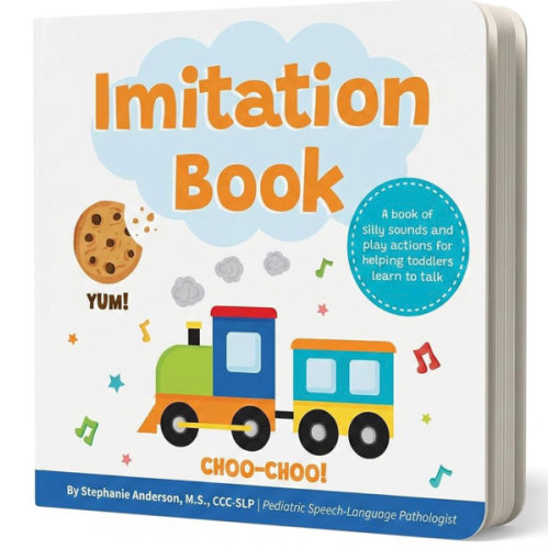 Imitation Book: Interactive & Fun Learn to Talk Board Book For Toddlers Ages 0-4, Written by a Speech Therapist
