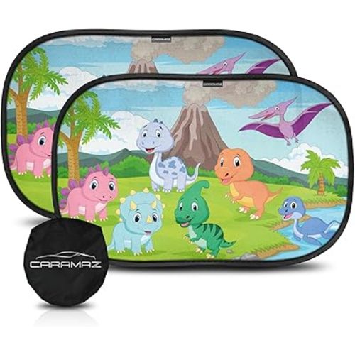 CARAMAZ Car Window Shade for Baby with Certified UV-Protection 2 Pack - 20"x12"