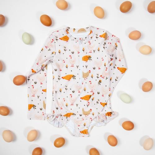Cottage Chicken Baby Longsleeve Swimsuit – American Farm Company