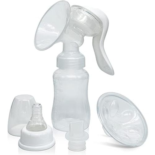 Manual Breast Pump, Silicone Hand Pump for Breastfeeding, Small Portable Manual Breast Milk Catcher, Baby Feeding Pumps & Accessories, White, Mothers Day Gifts, Travel Portable Breast Pump