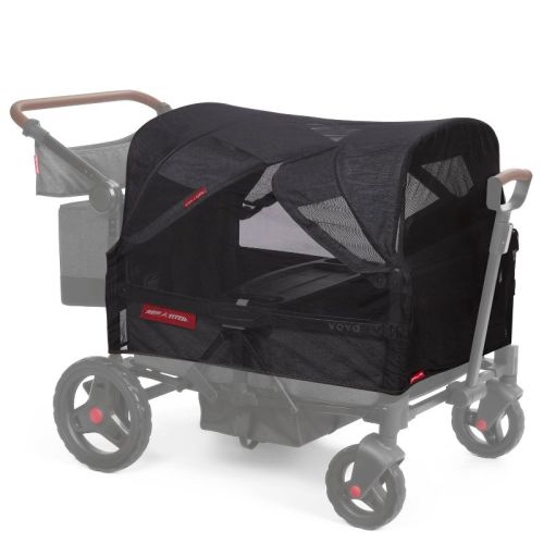 Radio Flyer Mosquito Mesh with Bag for Voya Quad Stroller Wagon - Black: Ultra-Compact, Compatible with Voya Stroller Wagons