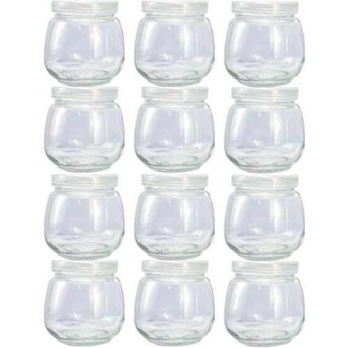 Baby Food Storage Containers,12 Pack Baby Food Containers with Lids,6 oz Glass Baby Food Jars,Small Snack Containers for Toddlers,Thickened Baby Food Storage Containers for Infant and Baby