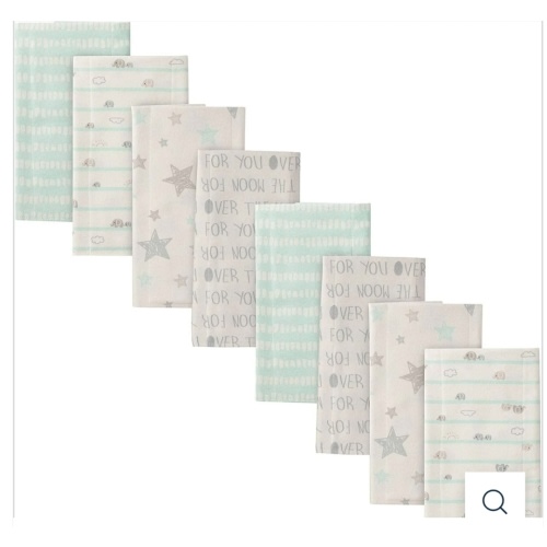 8-Pack Neutral Elephants Flannel Burp Cloths – Gerber Childrenswear