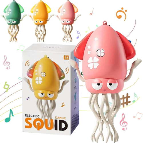 Dancing Squid Baby Toy, Tummy Time Toys, Rechargeable Crawling Octopus Toys with Music and Light for 3-6 6-12 12-18 36 Months 1 Year Old Learning Walking Toddle Boy Girl 1st Birthday Valentines Gifts