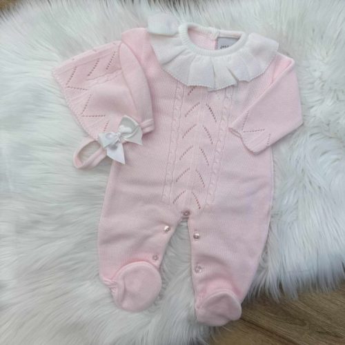 Dandelion A3975 Pink Romper & Bonnet - Trendy Tots Baby Boutique