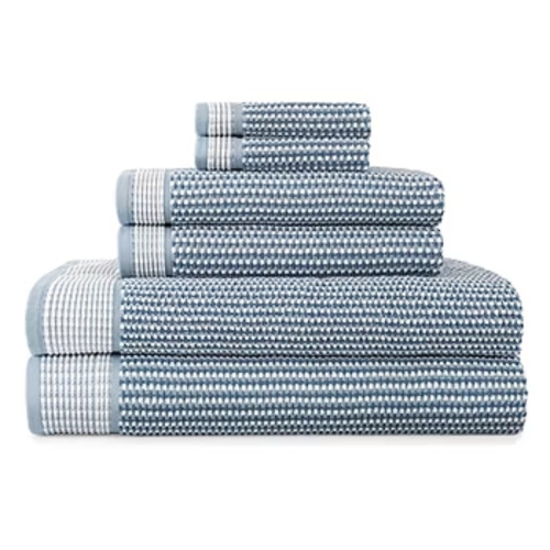 Linden Street Textured Geometric Bath Towel - JCPenney