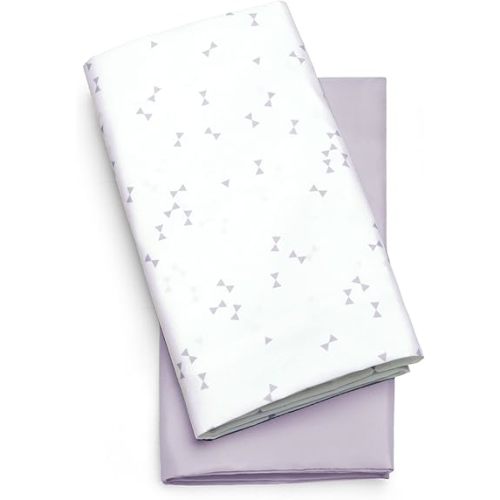 Chicco LullaGo Bassinet Sheets - Lavender Triangle 2-Pack, Purple