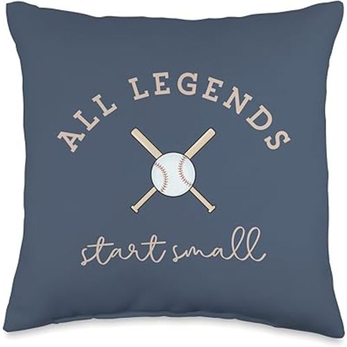 Baseball All Legend Start Small Throw Pillow