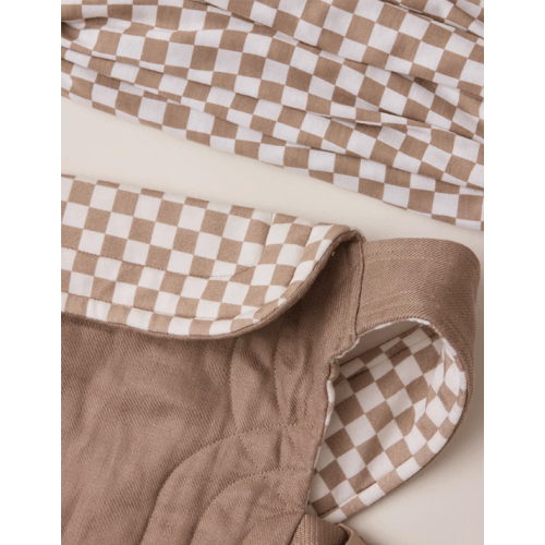 Solly Baby Almondine Chequer Wrap + Soft Buckle Carrier Bundle