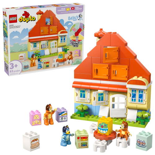 LEGO DUPLO Bluey: Bluey’s Family House with Memory Game - Toddler Toy For Kids Ages 3+ - Memory Game Playset Includes Bluey Figure - Preschool Toy Gift Idea for 3 Year Old Girls and Boys - 10459